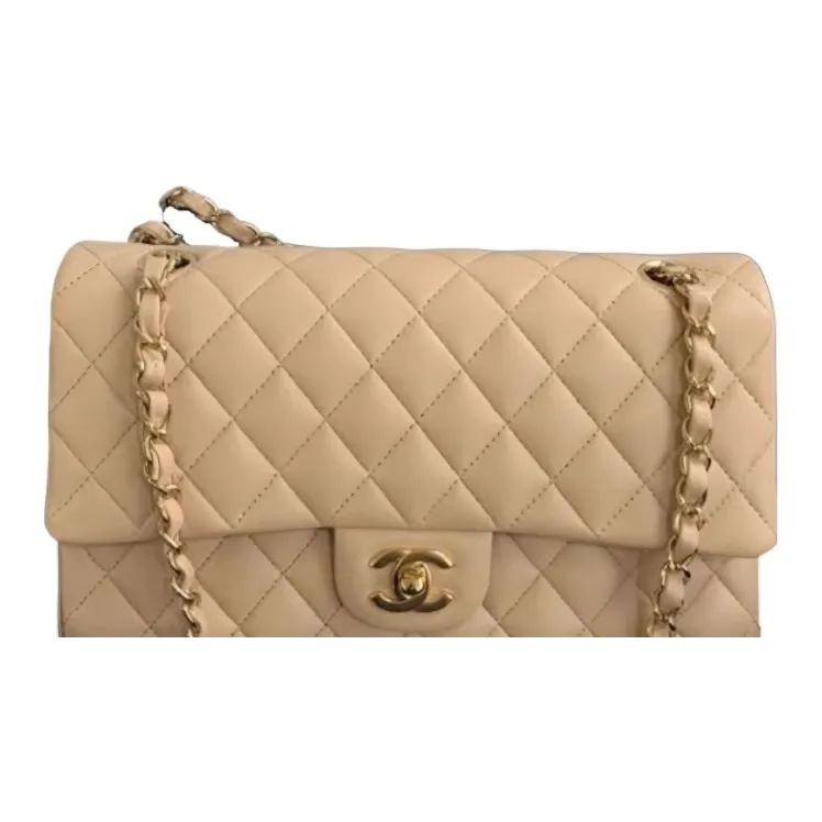 CHANEL Classic Flap CF Sheepskin Flap Bag, Crossbody Bag, Shoulder Bag Trumpets Women's Yellow-2