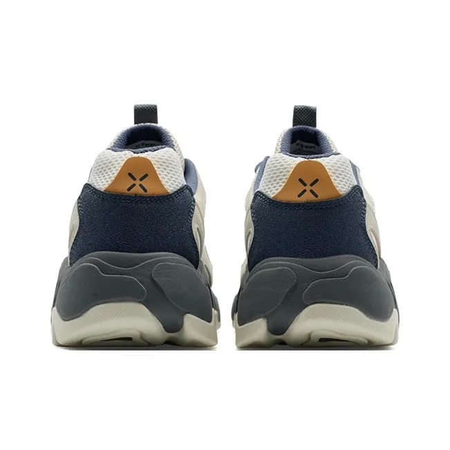 XTEP Nomadic Wear resistant And Lightweight Low Top Casual Shoes Men's Gray White Blue-4