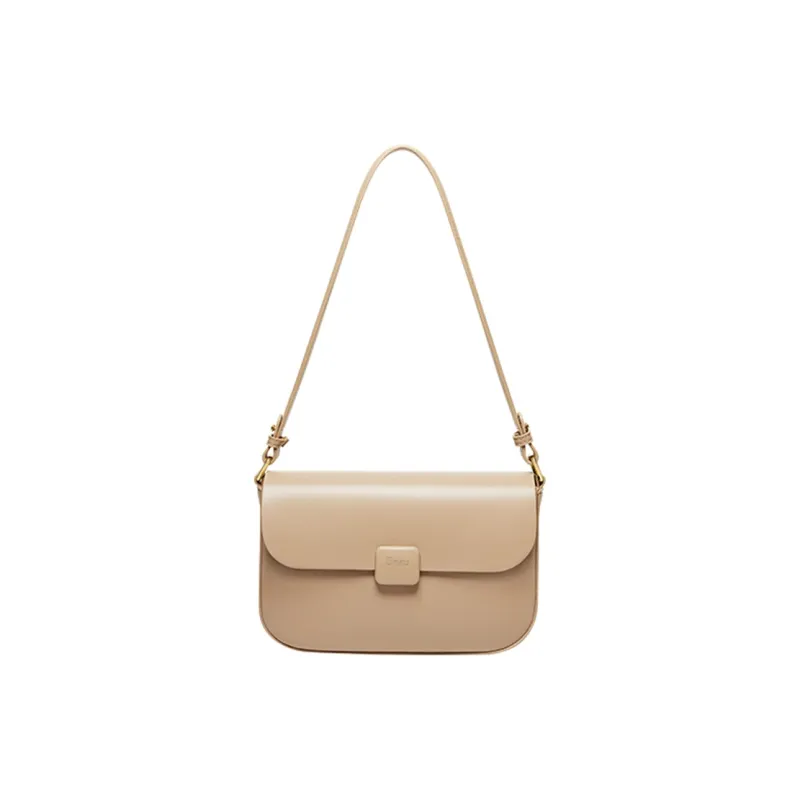 15 MINS Cow Leather Shoulder Bag, Crossbody Bag, Tofu Bag Women's Midnight Black/Coffee/Ecru-10