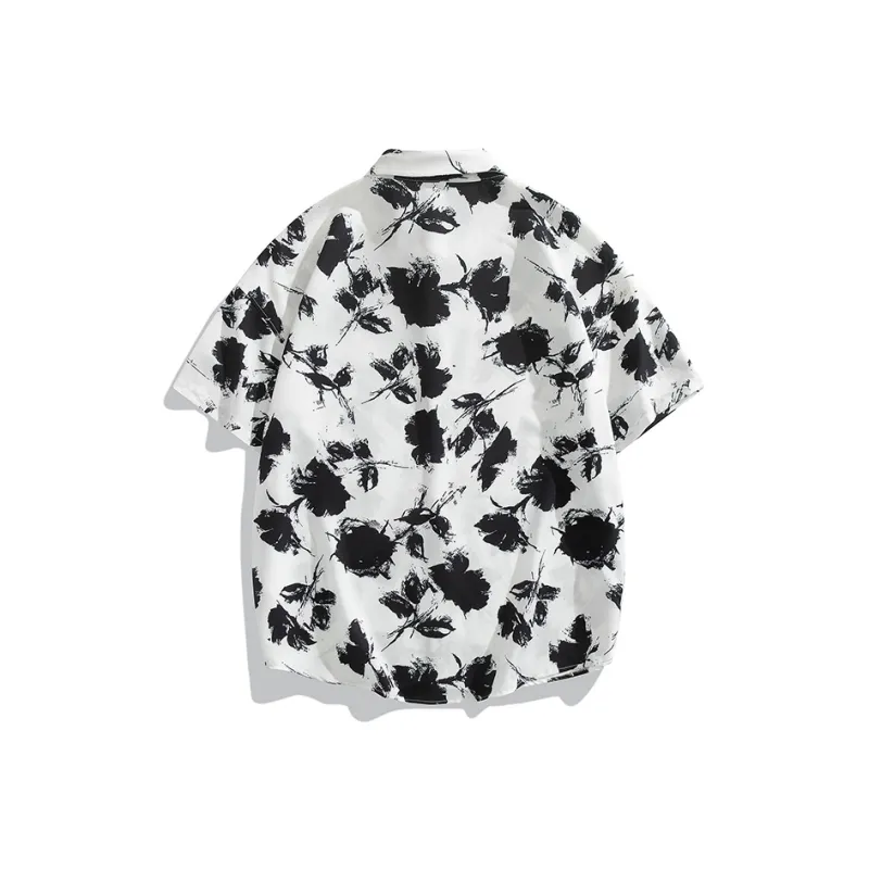 SIFLYTO Shirts Unisex Ink Flower Shadows-1