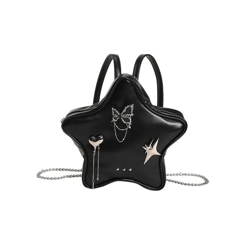Vack PU Backpack Regular Women's White/Silver/Black-10