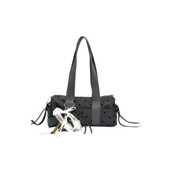 Juju Jimmy Shoulder Bag Canvas Regular Women's Black Gray