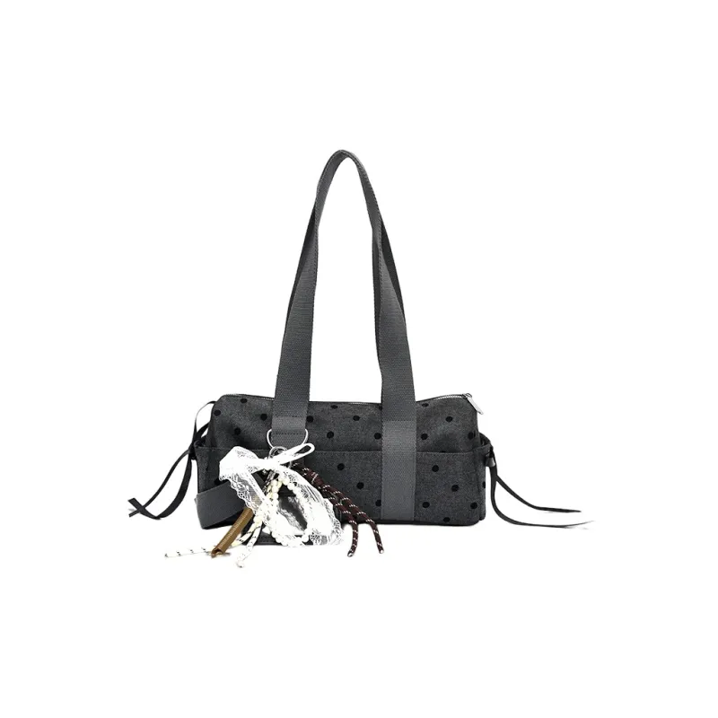 Juju Jimmy Shoulder Bag Canvas Regular Women's Black Gray-0