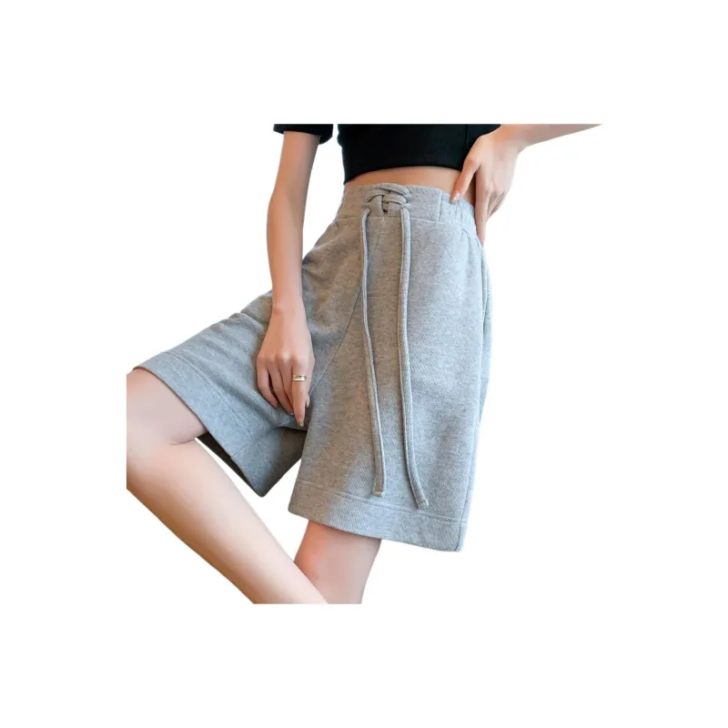 Tonlion Casual Shorts Women's Light Heather Gray-1