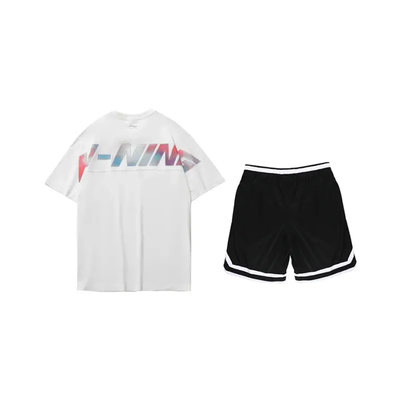 LiNing Casual Sportswear Unisex White+Black-1