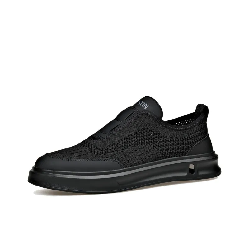 PT'SON Low Top Casual Shoes Men's Black-0