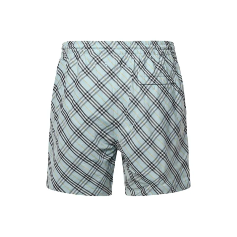 Burberry Check Printed Drawstring Swim Shorts-1