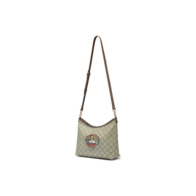 Ed Hardy PVC Shoulder Bag Regular Women's Khaki-5
