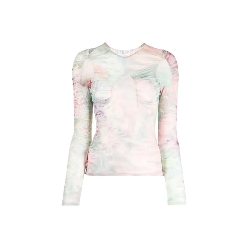 Collina Strade Long sleeved Floral pattern T shirt-0