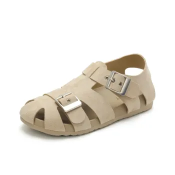 JOSINY Roman Sandals Women's Beige/Gray