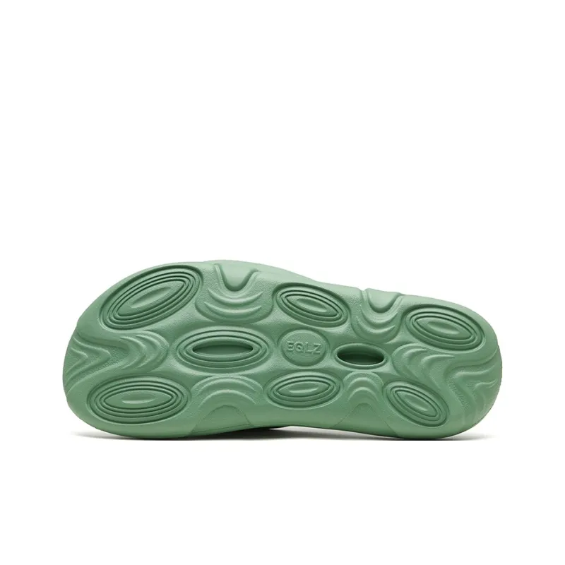 EQLZ EQUALIZER Slip Resistant Abrasion Resistant Cushioning Slide Slippers Unisex Seaweed Green-5