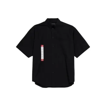 Balenciaga Shirt Loose Fit Men's Black
