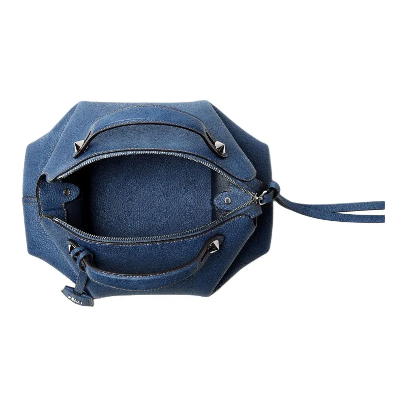 FENDI By The Way Series Calfskin Handbag Medium Size Women's Blue-5