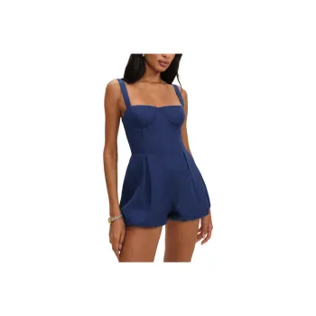 REFORMATION Lydia Linen Romper Jumpsuit Women's