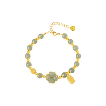 Fu Ru Ji Hetian Jade Bracelets Pale Greenish White Jade Women's