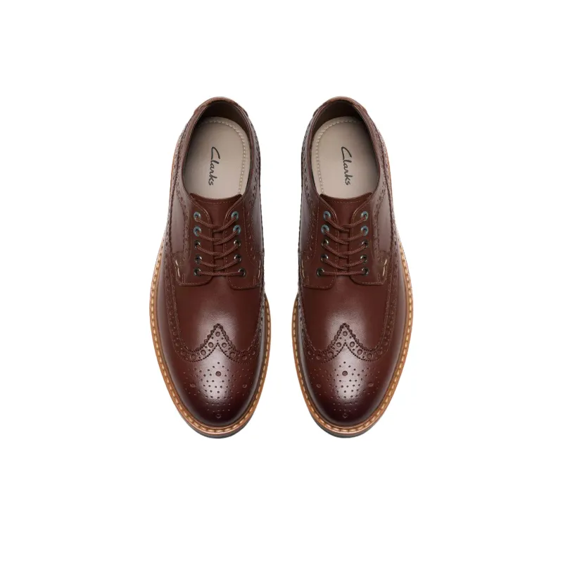 Clarks Pitney Limit Dress Shoes Men's Brown-2