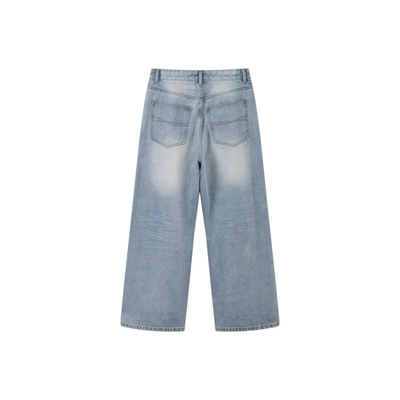 CoosRetro Jeans Men Denim Blue-1