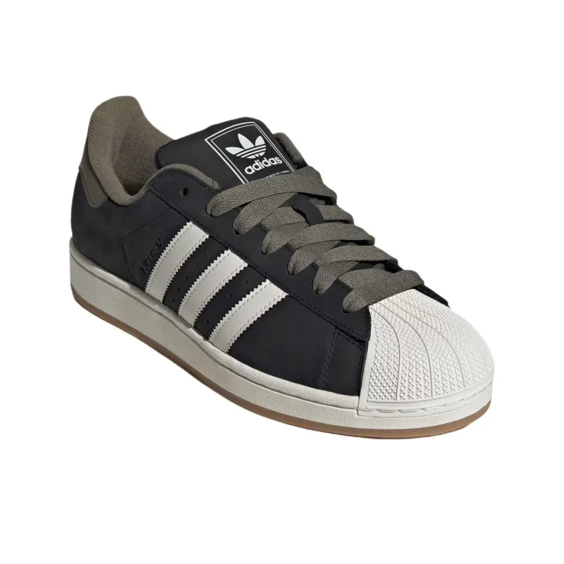 Adidas Originals Superstar 2 Anti Slip Wear Resistant Low Top Skateboard Shoes Unisex Black-2