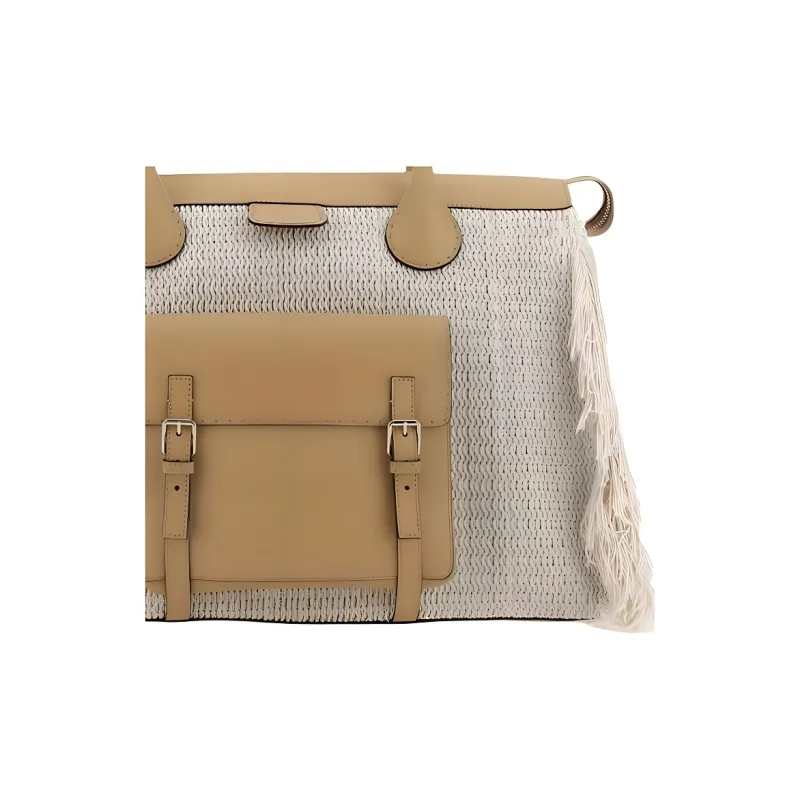 Chloe Cotton One Shoulder Handbag Extra Large Women's Yellow-3