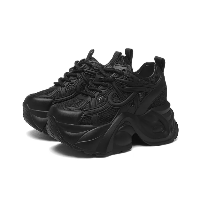 Golden Silk Rabbit Low Top Chunky Sneakers Women's-1