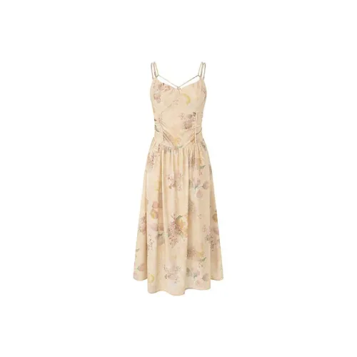JOY SPEAKER Slip Dresses Women's Yellow
