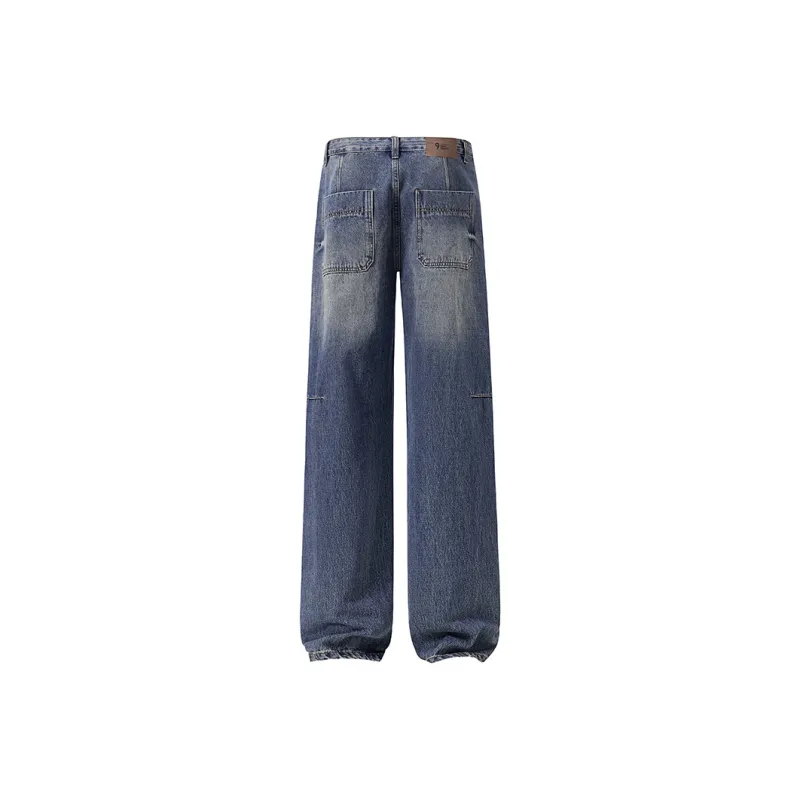 A.B.X Jeans Unisex Blue Brown-1