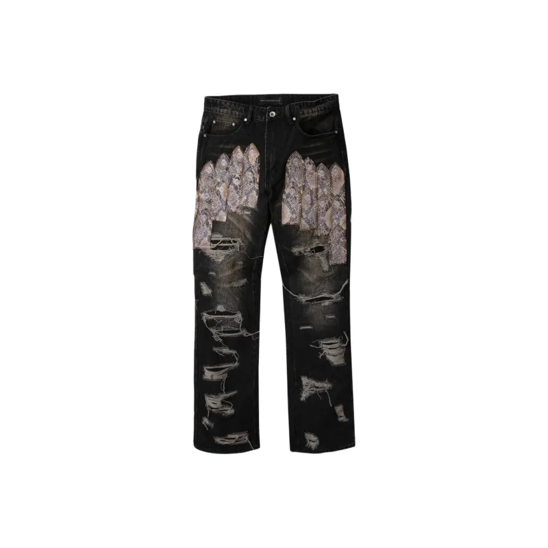 Who Decides War Patched Arch Jeans-0