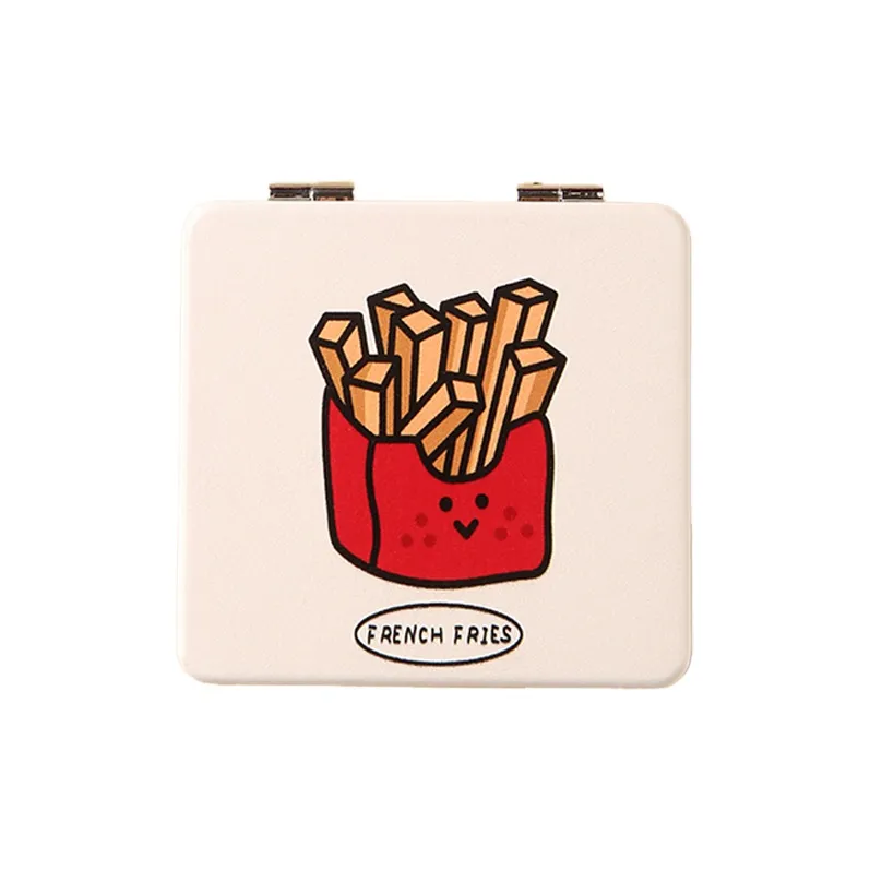 Gentle Welcome Cartoon Mini Small Mirror Portable Cute Handheld Double Sided Refillable-21