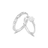 Camellia Couple Rings[S999 Fine Silver]