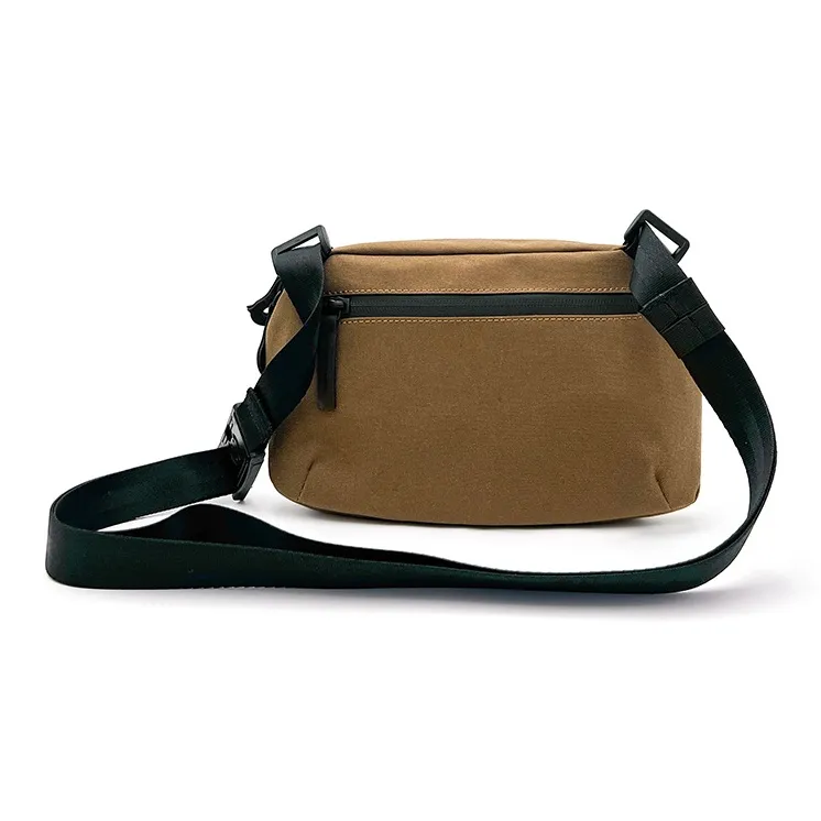 Venque Fabric One Shoulder Waterproof Crossbody Bag Medium Size Unisex White/Black/Olive Green/Mocha-7