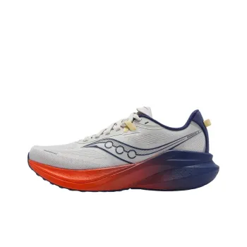 Saucony Anti Slip Wear Resistant Low Top Running Shoes Unisex Gray