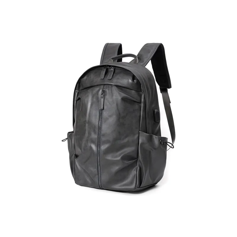 VIHUS PU Backpack Men's Khaki/Black-4