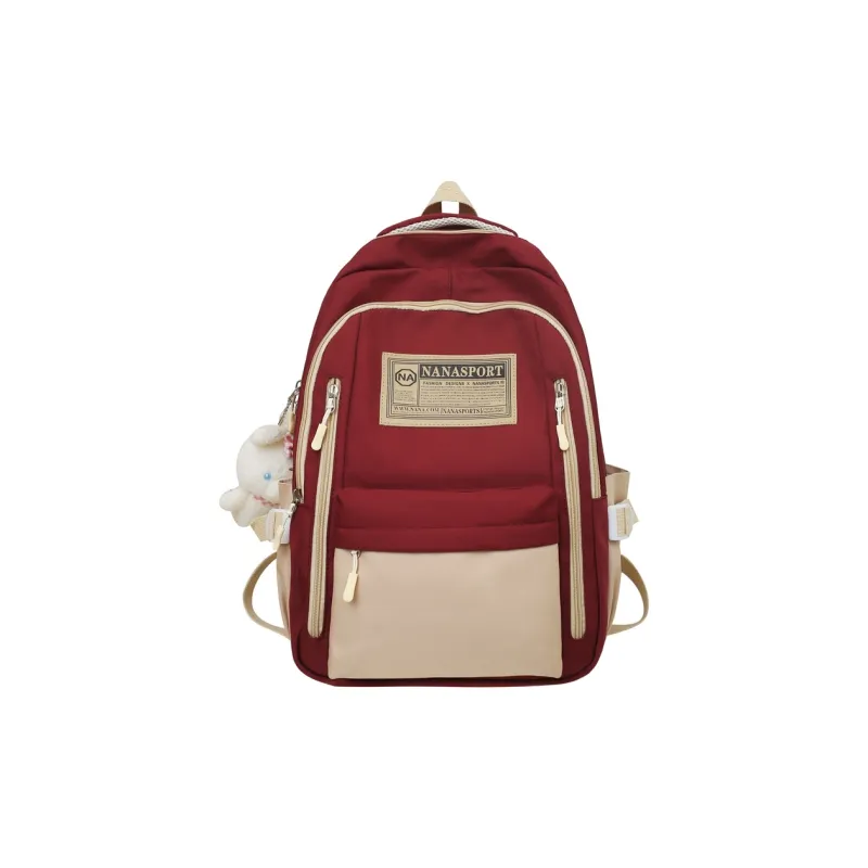 Wolfhorse Nylon Backpack Unisex Black/Red/Green/White/Yellow-5