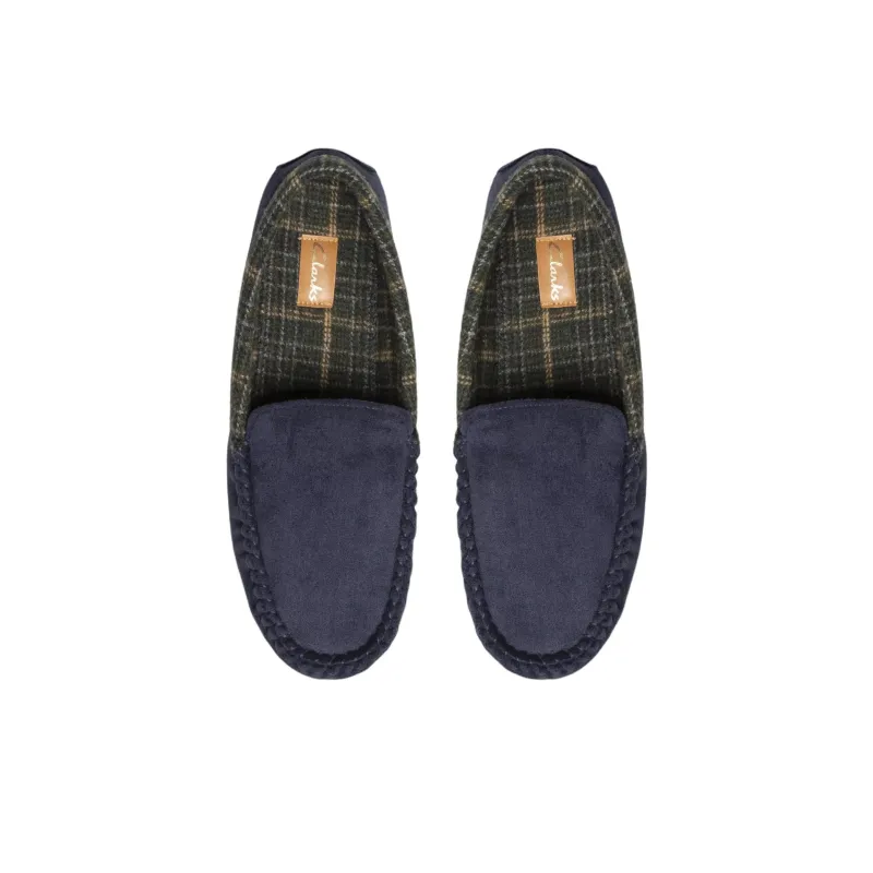 Clarks Fireside Mocc Casual Shoes Men's Marine Blue-3