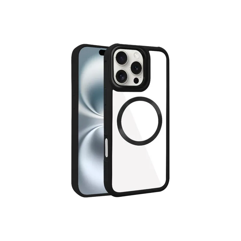 Record Star Acrylic Material Magnetic Electroplated Eye Phone Cases Compatibility IPhone15/16 Girlish-1