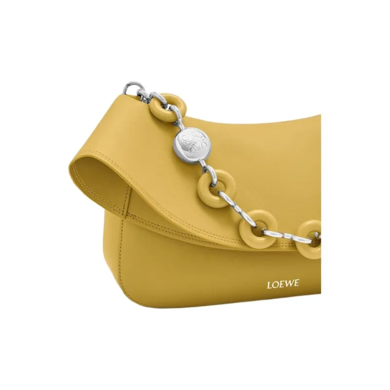 LOEWE Calfskin Shoulder Bag, Crossbody Bag, Handbag Medium Size Women's Ginger Yellow-7