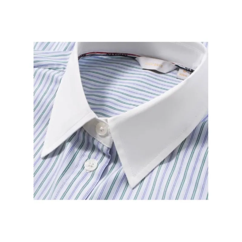 NAVIGARE Shirt Women's 0027 White Base Blue Pattern-3