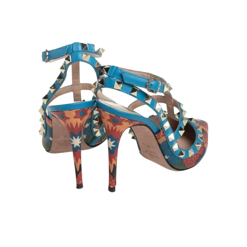 Valentino Slim Heel High Heels Women's Multicolor-3