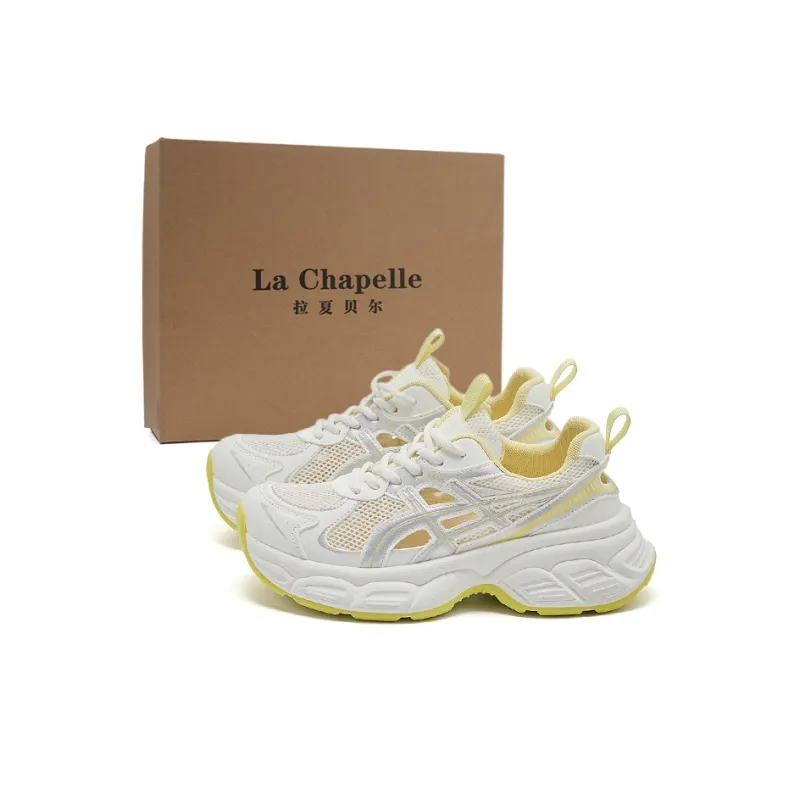 La Chapelle Abrasion Resistant Low Top Chunky Sneakers Women's Yellow-2