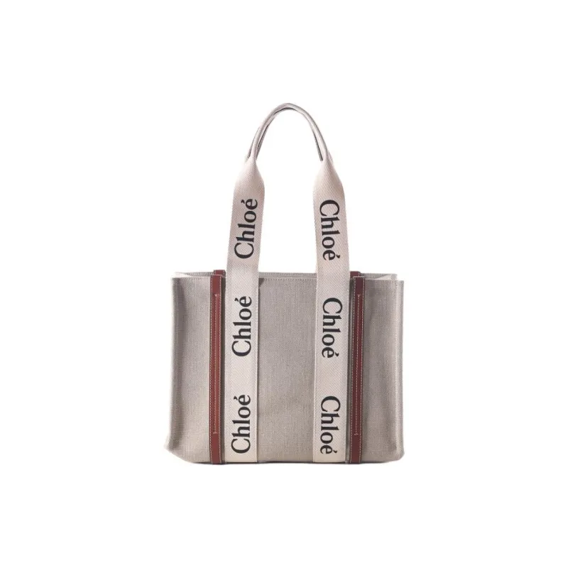 Chloe Linen Handbag Women's Gray-0
