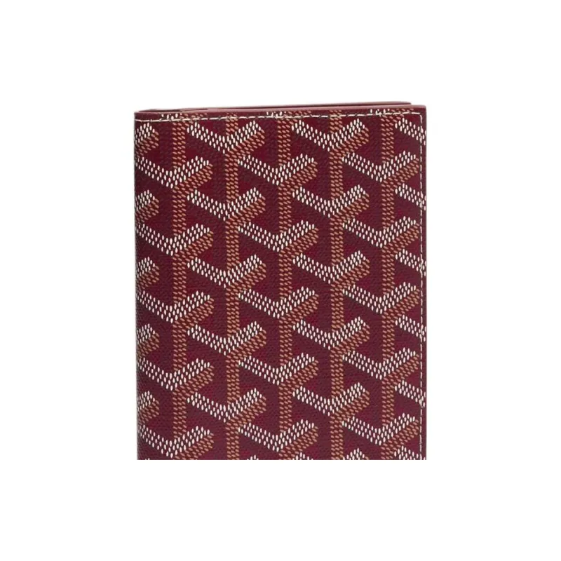 GOYARD SAINT ROCH Canvas Wallet Unisex Burgundy-3