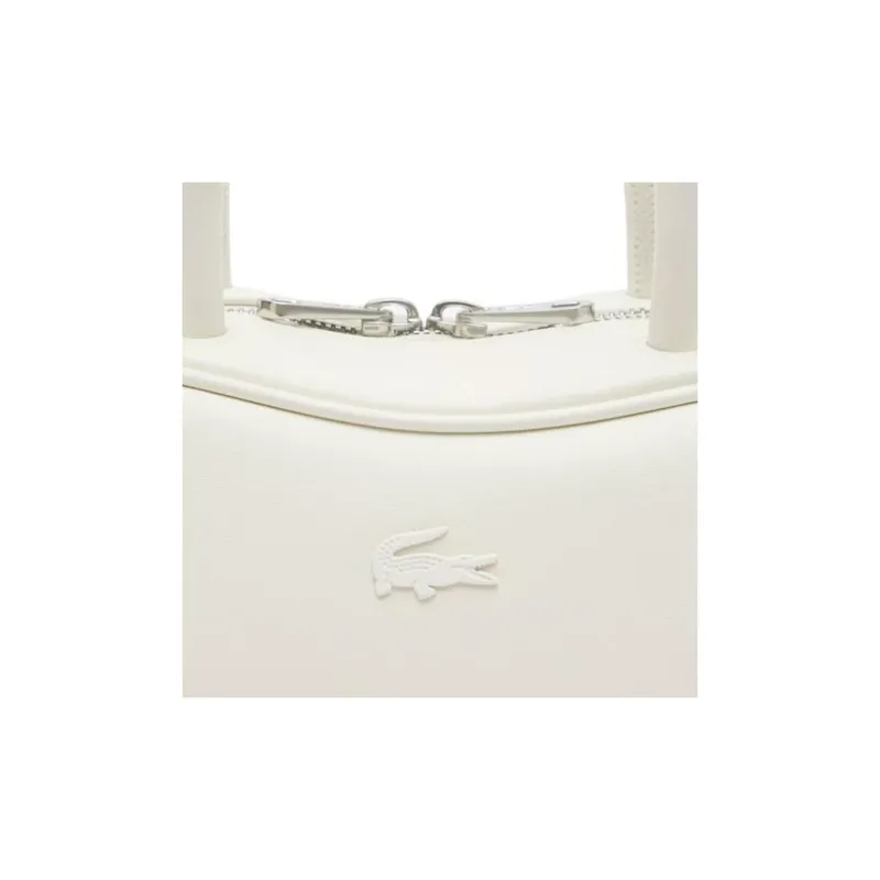 LACOSTE Lora Cow Leather Handbag Mini Women's White-4