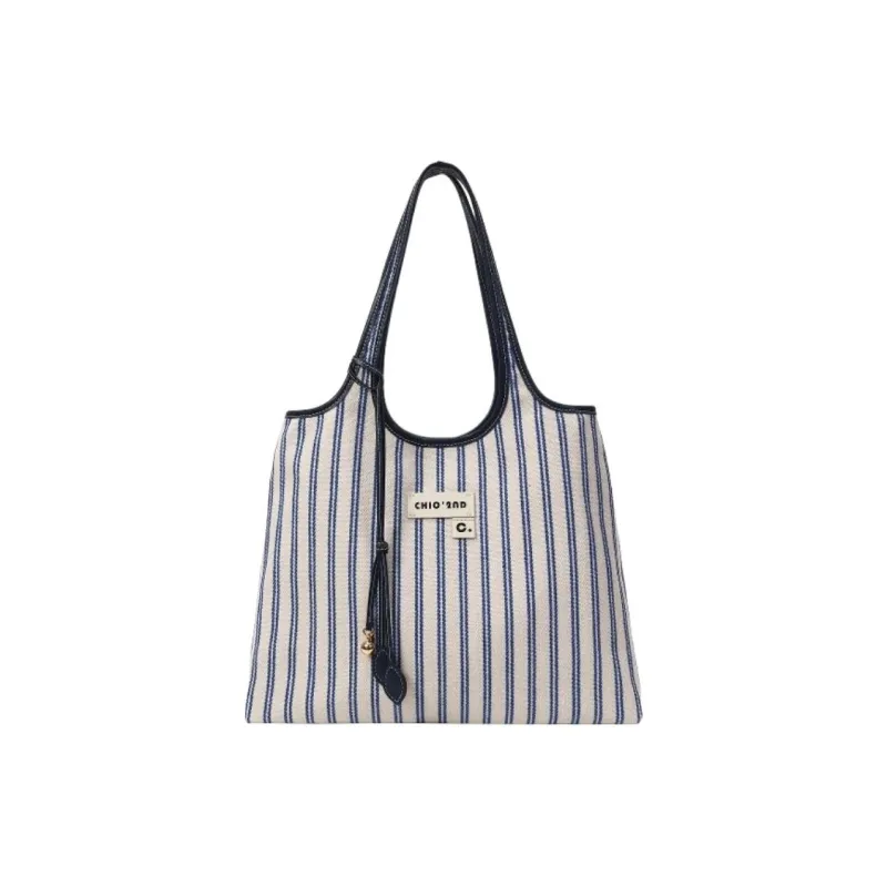 PAYOT Canvas Aegean Sea Bay Canvas Bag, Shoulder Bag Regular Women's Stripe Blue-0