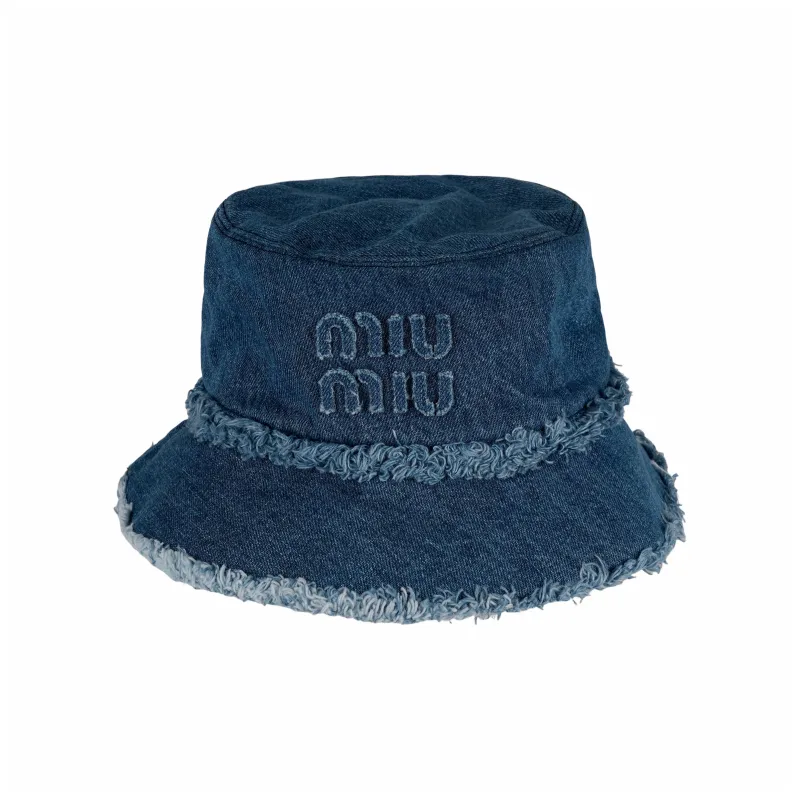 MIU MIU Denim Bucket Hat-0
