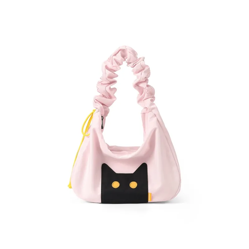 NOXXON Nylon Shoulder Bag, Handbag, Shoulder Bag Women's Petal Pink/Mint Green/Obsidian Black/Ecru-8