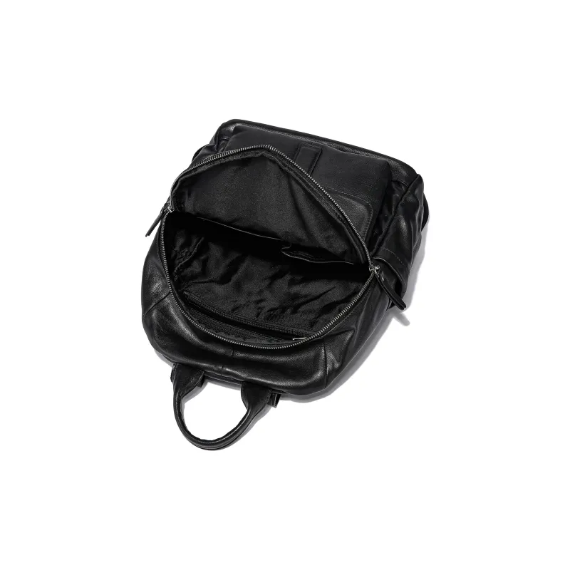 Ace Paul Cow Leather Backpack Unisex Black-5