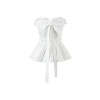 YGPRW Strapless Tops Women's White