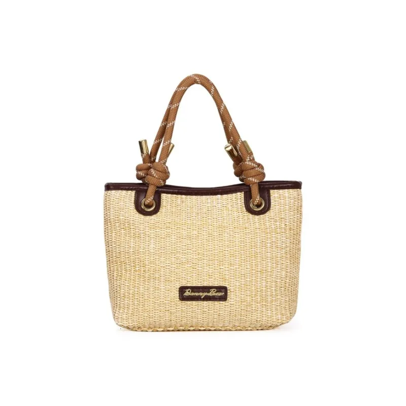 Dannybear Fabric Handbag Women's Beige-1