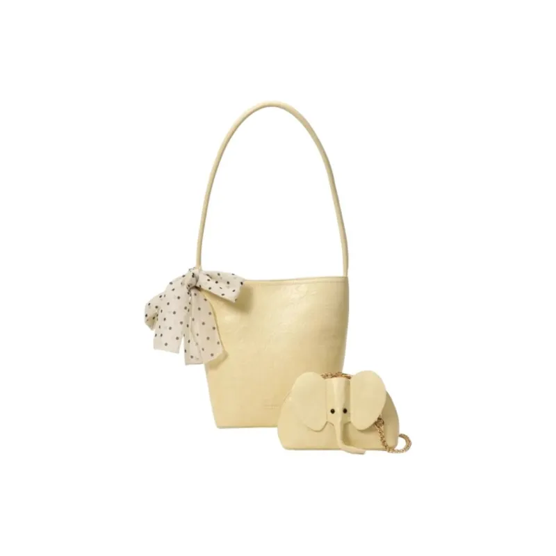 PAYOT Synthetic Leather Beautiful Moments Shoulder Bag Women's Light Yellow/Ecru-0