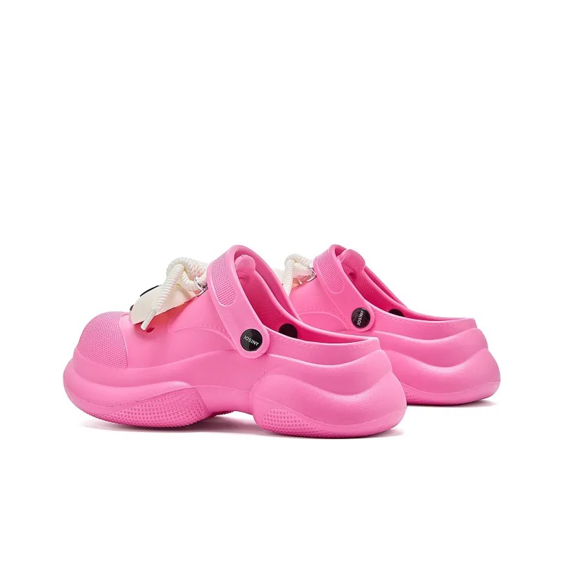JOSINY Timeless Perforated Collection Clogs Women's Peach Red-3